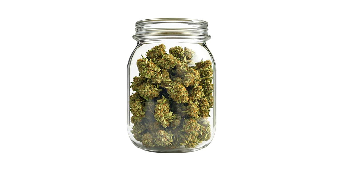 Cannabis im luftdicht verschlossenem Einweck-Glas