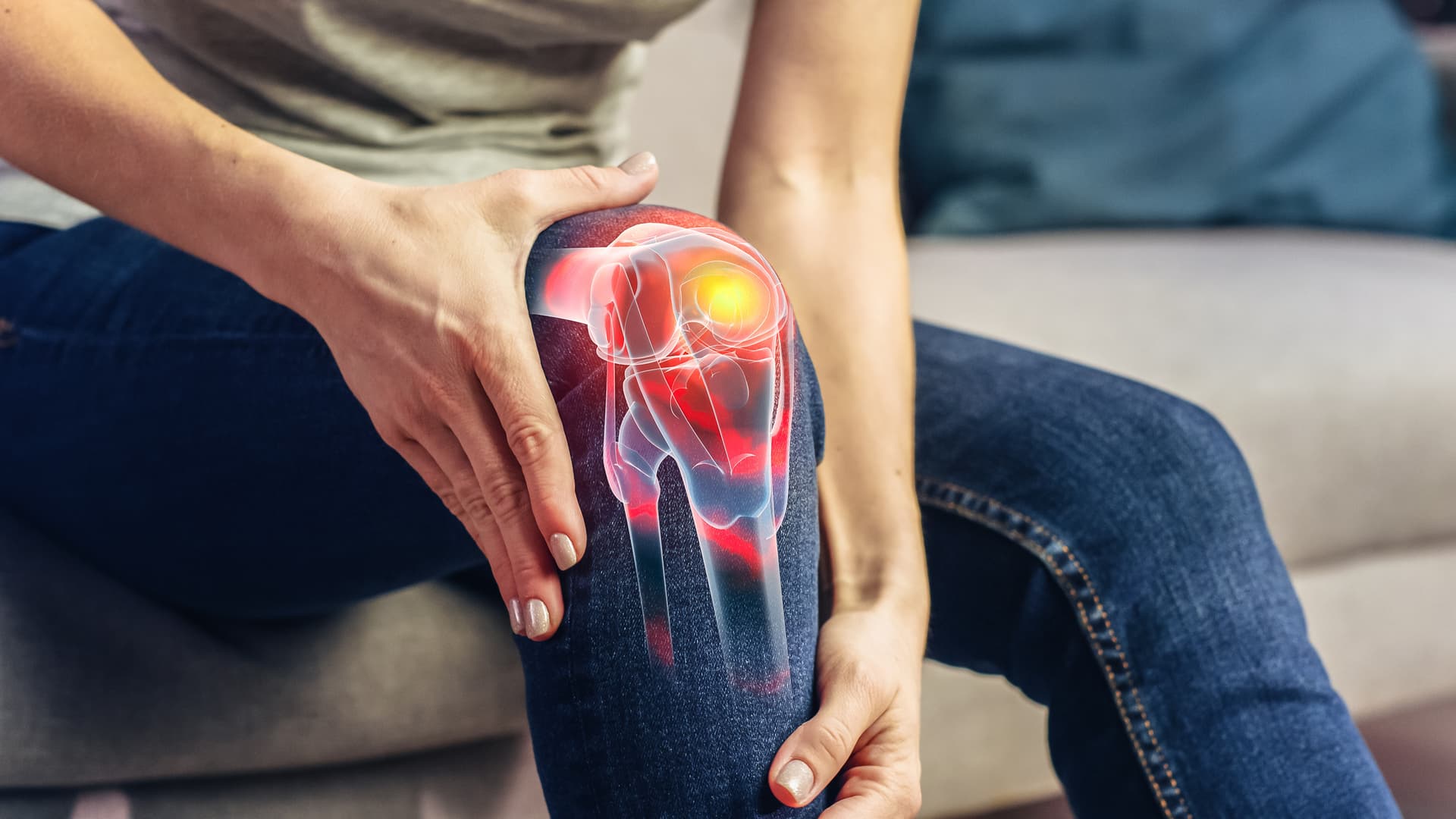 Gelenkschmerzen im Knie. Hilft Cannabis gegen Arthrose?